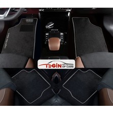 Tegin Honda Civic Fk-Fn 2006-2012 Hatchback Siyah Halı Gri Kenar Halı Paspas