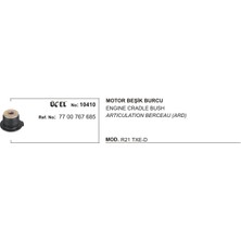 Üçel Motor Beşiği Burcu 10410 R21 Txe Dizel 7700767685 7700767685 Gold