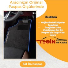 Tegin Renault Captur 2014+ Prime Siyah Halı Mavi Kenar Halı Paspas
