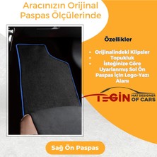 Tegin Renault Captur 2014+ Prime Siyah Halı Mavi Kenar Halı Paspas