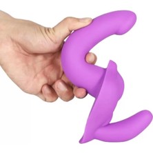 Feel Shop Uyarıcı Tamponlu Ultra Yumuşak Çift Taraflı Kemerli Silikon Dildo Penis