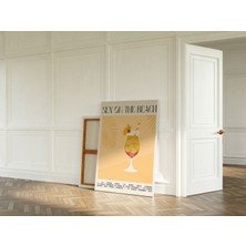 Pegziz Kokteyl Minimalist Kanvas Tablo - Cafe Dekor - Salon Mutfak Için Duvar Dekoru