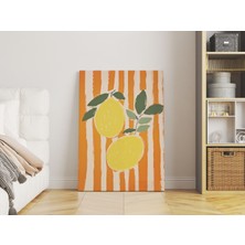 Pegziz Limonlar Boho Sanatsal Kanvas Tablo - Salon Oturma Odası Mutfak Ofis Için Duvar Dekoru