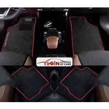 Tegin Honda Civic Fk-Fn 2012-2016 Hatchback Siyah Halı Kırmızı Kenar Halı Paspas