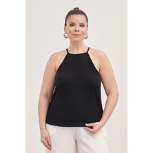 Myline Halter Yaka Bağlamalı Bluz