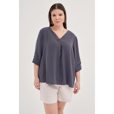 Myline Kıvrık Kollu Bluz