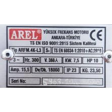 Arel 7.5 Kw 18000 ER32 Arel Spindle Motor Çelik Bilyalı