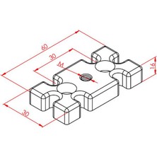 Probotsan Pabuç Bağlantı Parçası 30X60 M06