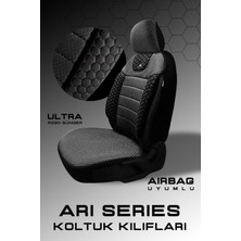 Trobus Bmw 3 Serisi E90 Sedan 2005-2012 Aracınıza Uyumlu Koltuk Kılıfı Arı Binek Siyah