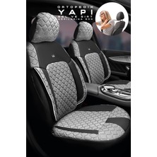 Trobus Opel Astra H Kasa / Hatchback 2005-2010 Aracınıza Uyumlu Koltuk Kılıfı Jakar Deri Gri