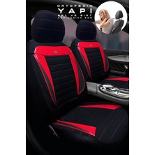 Trobus Mercedes E-250 Sedan 2013 Aracınıza Uyumlu Koltuk Kılıfı Tay Tüyü Siyah Kırmızı