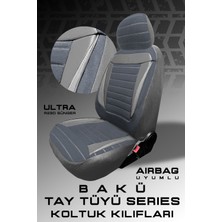 Trobus Audi A-3 Hatchback / Tek Kapi 2003 - 2011 Aracınıza Uyumlu Koltuk Kılıfı Tay Tüyü Füme