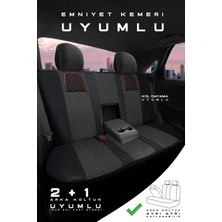 Trobus Hyundai Accent Blue Sedan 2011-2017  Aracınıza Uyumlu Koltuk Kılıfı Arı Binek Siyah Kırmz