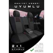 Trobus Opel Vectra C Kasa / Sedan 2004-2008  Aracınıza Uyumlu Koltuk Kılıfı Arı Binek Siyah Kırmz