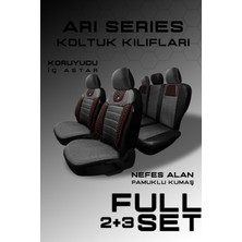 Trobus Opel Vectra C Kasa / Sedan 2004-2008  Aracınıza Uyumlu Koltuk Kılıfı Arı Binek Siyah Kırmz