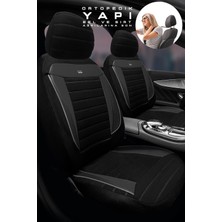 Trobus Wolkswagen Jetta Tridline Sedan 2012-2020 Aracınıza Uyumlu Koltuk Kılıfı Tay Tüyü Siyah