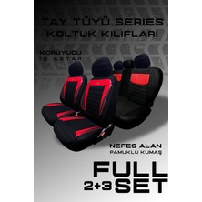 Trobus Wolkswagen Golf - 7 Tridline Hatchback 2013-2020 Aracınıza Uyumlu Koltuk Kılıfı Tay Tüyü Siyah