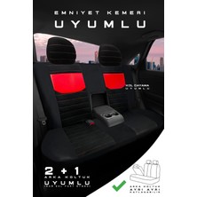 Trobus Wolkswagen Golf - 7 Tridline Hatchback 2013-2020 Aracınıza Uyumlu Koltuk Kılıfı Tay Tüyü Siyah