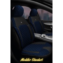 Trobus Efes Konfor Serisi Baklava Desenli Kumaş Deri Detay Koltuk Kılıfı Takımı