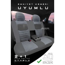 Trobus Wolkswagen Golf - 6 Conforline-Hidline Hatchback Aracınıza Uyumlu Koltuk Kılıfı Tay Tüyü Füme