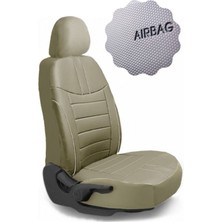Trobus Audi A-3 Hatchback / Çift Kapi 2003 - 2011 Aracınıza Uyumlu Koltuk Kılıfı Luxe Deri Bej