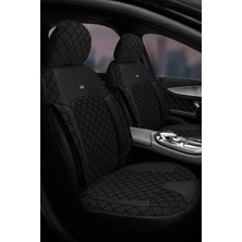 Trobus Audi A-3 Hatchback / Çift Kapi 2003 - 2011 Aracınıza Uyumlu Koltuk Kılıfı Jakar Deri Siyah