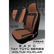 Trobus Nissan Quasqai Suv 2007-2013 Aracınıza Uyumlu Koltuk Kılıfı Tay Tüyü Taba