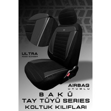 Trobus Fiat 500X Suv 2015 Aracınıza Uyumlu Koltuk Kılıfı Tay Tüyü Siyah