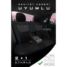 Trobus Fiat 500X Suv 2015 Aracınıza Uyumlu Koltuk Kılıfı Tay Tüyü Siyah