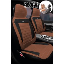 Trobus Opel Corsa E Kasa / Hatchback 2015-2019 Aracınıza Uyumlu Koltuk Kılıfı Tay Tüyü Taba