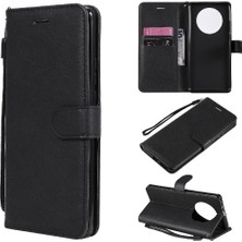 Mays Boutique Kart Yuvası ile Huawei Mate 40 Pro Için Flip Case Klasik Düz Renk Yüksek (Yurt Dışından)