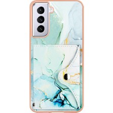 Mays Boutique Samsung Galaxy S21 Fe 5g Mermer Kart Yuvaları Yumuşak Tpu Tampon Ince (Yurt Dışından)