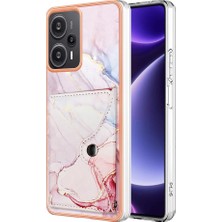 Mays Boutique Xiaomi Poco F5 5g Kart Yuvaları Mermer Yumuşak Tpu Tampon Ince Cüzdan (Yurt Dışından)