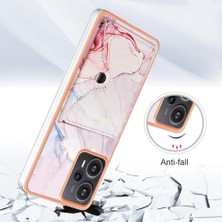 Mays Boutique Xiaomi Poco F5 5g Kart Yuvaları Mermer Yumuşak Tpu Tampon Ince Cüzdan (Yurt Dışından)