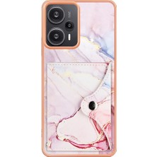 Mays Boutique Xiaomi Poco F5 5g Kart Yuvaları Mermer Yumuşak Tpu Tampon Ince Cüzdan (Yurt Dışından)