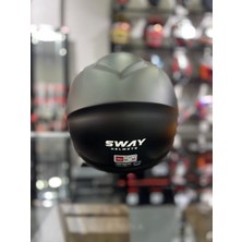 Sway Sw 765 Matt Siyah Güneş Vizörlü