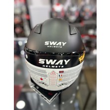 Sway Sw 765 Matt Siyah Güneş Vizörlü