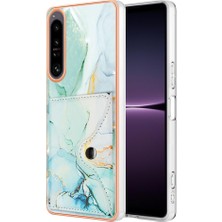 Mays Boutique Sony Xperia 1 Iv Mermer Yumuşak Tpu Tampon Ince Cüzdan Kart Yuvaları Için Kılıf (Yurt Dışından)