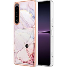 Mays Boutique Sony Xperia 1 Iv Mermer Yumuşak Tpu Tampon Ince Cüzdan Kart Yuvaları Için Kılıf (Yurt Dışından)