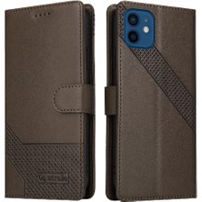 Mays Boutique Iphone 12 Için Flip Case Kickstand Üç Kart Yuvaları Premium Deri (Yurt Dışından)