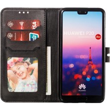 Mays Boutique Huawei P20 Için Cüzdan Durumda Tüm Yuvarlak Koruma Kickstand Kart Tutucu (Yurt Dışından)