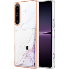 Mays Boutique Sony Xperia 1 Iv Mermer Yumuşak Tpu Tampon Ince Cüzdan Kart Yuvaları Için Kılıf (Yurt Dışından)