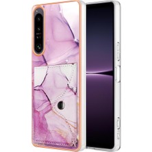 Mays Boutique Sony Xperia 1 Iv Mermer Yumuşak Tpu Tampon Ince Cüzdan Kart Yuvaları Için Kılıf (Yurt Dışından)