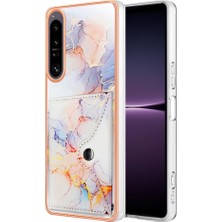 Mays Boutique Sony Xperia 1 Iv Mermer Yumuşak Tpu Tampon Ince Cüzdan Kart Yuvaları Için Kılıf (Yurt Dışından)