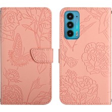 Mays Boutique Motorola Kenar 20 Için Kılıf Bilek Kayışı ile Darbeye Deri Kılıf Pu Flip (Yurt Dışından)