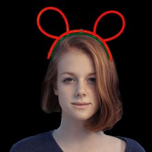 Pandoli Glow Neon Işıklı Parti Tacı Kırmızı Renk 1 Adet Retro