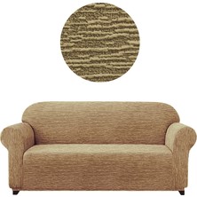 Elgeyar Jakarli Koltuk ,kanepe ,çekyat Örtüsü Çubuk Desen ( 3kişilik )