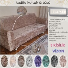Elgeyar Kadife Koltuk, Kanepe, Çekyat Örtüsü , Koltuk Kılıfı( 3 Kişilik)
