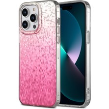 Forestl Digital iPhone 15 Pro Kılıf Geometrik Eşkenar Dörtgen Imd Pc+Tpu Hibrit Telefon Kapağı-Pembe (Yurt Dışından)