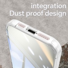 Forestl Digital iPhone 12 Pro Max Için Kamera Koruma Metal Düğmeler Tpu+Akrilik Damlamaya Dayanıklı Telefon Kapağı-Şeffaf Beyaz (Yurt Dışından)